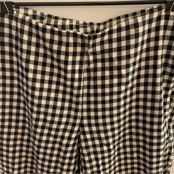 J. Jill Essential Cotton Cropped Stretch Pants Black and White Gingham 14 - Picture 2 of 8